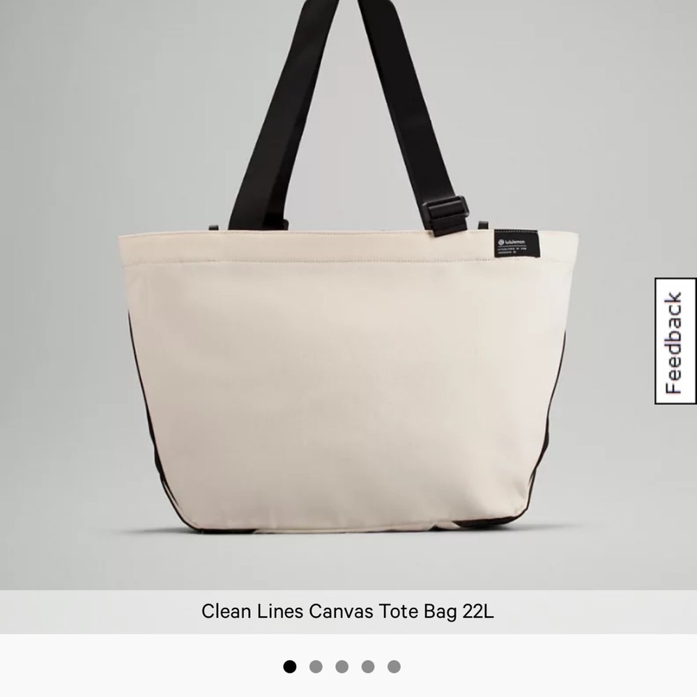 Lululemon Clean Lines Canvas Tote Bag 22L